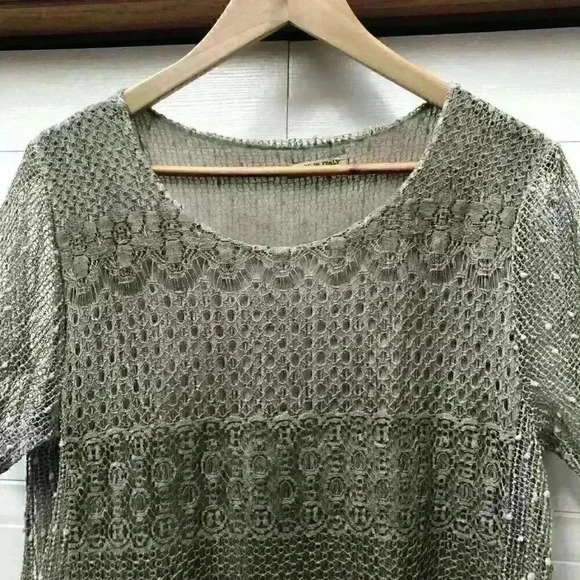 Shiva Tunic Top BOHEMIAN Lagenlook Cottagecore ITALY Brown - Picture 4 of 11